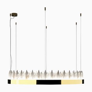 Uranano Shiny Gold 120 Pendant Light 3 by Alabattro Italian