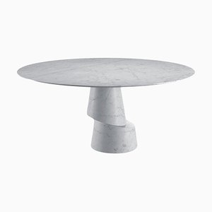 Slice White Carrara Dining Table by Etamorph