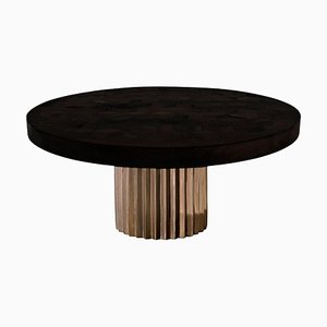 Doris Ebonized Oak Round Dining Table by Fred and Juul