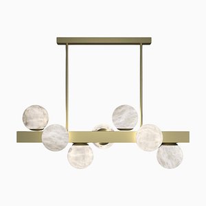 Dioniso Brushed Brass Pendant Lamp by Alabastro Italiano