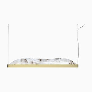 Giapeto Brushed Brass Metal Pendant Lamp by Alabastro Italiano