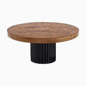 Doris Reclaimed Oak Round Dining Table by Fred and Juul