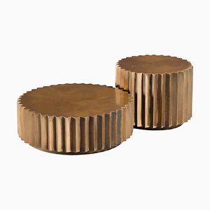 Doris Bronze Coffee Tables by Fred and Juul, Set of 2