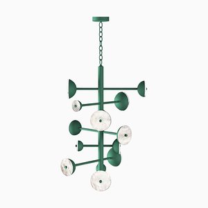 Teti Freedom Green Metal Chandelier by Alabastro Italiano