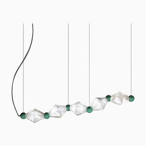 Chronos Freedom Green Metal Pendant Lamp by Alabastro Italian