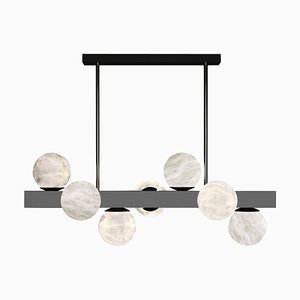 Dioniso Shiny Black Metal Pendant Lamp by Alabastro Italiano