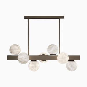 Dioniso Brushed Burnished Metal Pendant Lamp by Alabastro Italiano