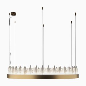 Lampe à Suspension 3 Urano Bronze 60 par Alabastro Italiano