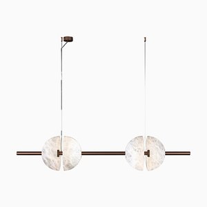 Ermes Copper and Alabaster Pendant Light 1 by Alabastro Italiano