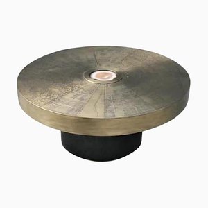 Table Basse Star Trek Ronde en Laiton par Brutalist Be