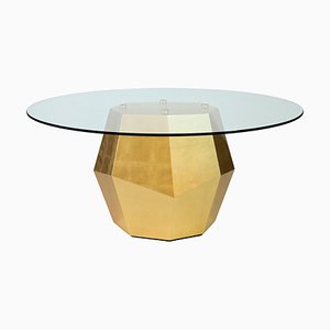Rock Gold Leaf Dining Table by Insidherland