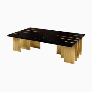 Pianist Nero Marquina Marble Coffee Table by Insidherland