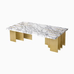 Tavolino da caffè pianista in marmo Calacatta di Insidherland