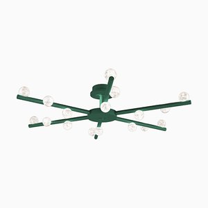 Demetra Freedom Green Metal Ceiling Lamp by Alabastro Italiano