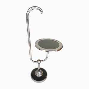 Bauhaus Chrome Flower Side Table with Carrying Handle