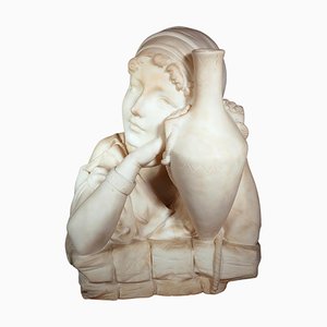 Escultura italiana de mármol del siglo XIX, década de 1880