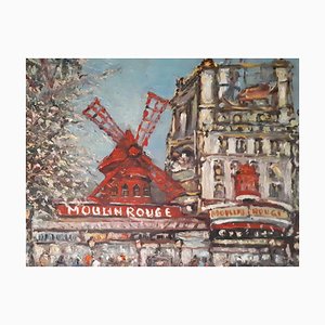 Artista de la escuela de español, Moulin Rouge, siglo XX, Pintura