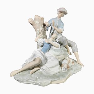 Escultura romántica de porcelana de Lladro, años 70