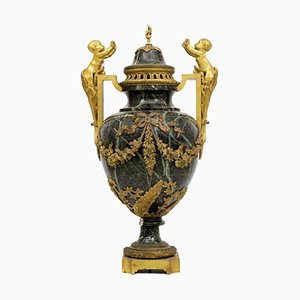 Large Antique Italian Lidded Cassolet Vase, 19th Century