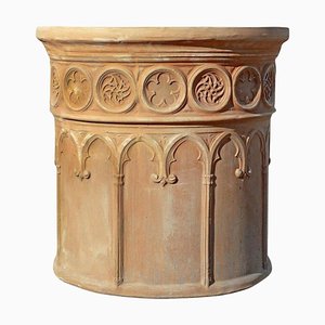 Corinthian Vase in Tuscan Terracotta, 20th Century