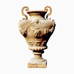 Grand Vase Médicis Ornemental en Terre Cuite, 20ème Siècle