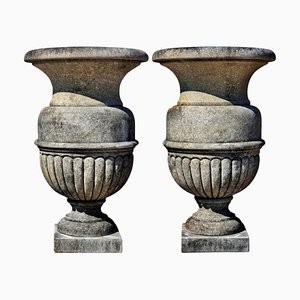 Stone Vases of Villa Lante Della Rovere, Early 20th Century, Set of 2