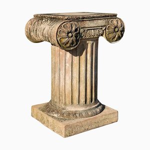 Columna de terracota o soporte de base, de principios del siglo XX