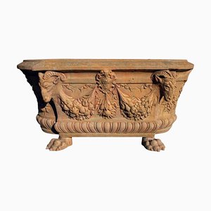 Roman Tub in Terracotta, Late 19th Century