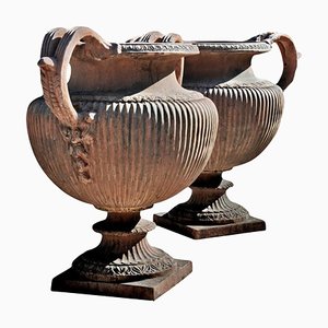 Vases Antiques en Terre Cuite, Début du 20ème Siècle, Set de 2
