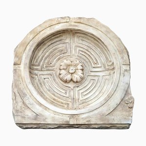 Labyrinth Di Side Anatolia in White Carrara Marble, Late 19th Century