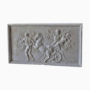 High Relief in White Carrara Marble, 20th Century