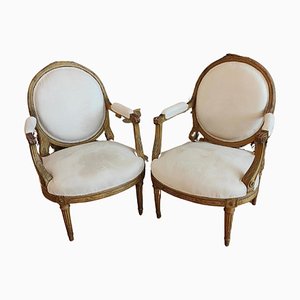 French Armchairs, 1750s, Set of 2