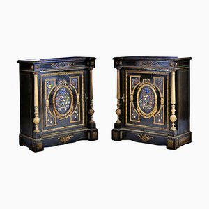 French Napoleon III Cabinets, 19th Century, Set of 2