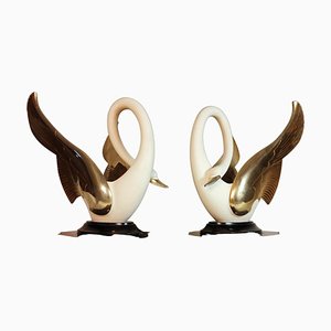 20th Century Swans from Maison Jansen, Set of 2