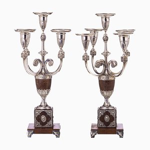 Silver Candlesticks, 19th Century, Set of 2