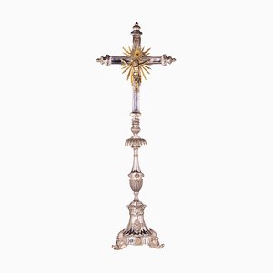 Cruz de altar de plata, siglo XIX