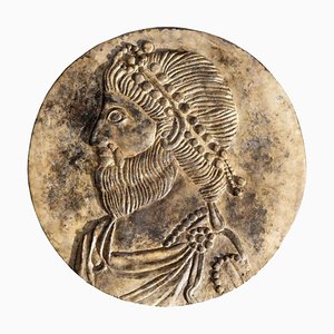 Portrait of Julian the Apostate, Late 19th Century, Round Stone Relief