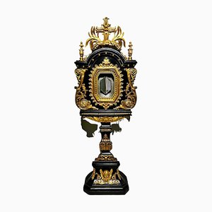 Large 19th Century Italian Ebonised Wood Monstrance