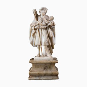Saint Christophe, 18ème Siècle, Sculpture En Marbre