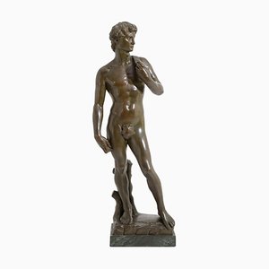 David, Fin 19ème Siècle, Sculpture En Bronze