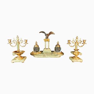 19th Century Inkwell Onyx