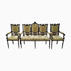 Canapé et Fauteuils, Portugal, 19ème Siècle, Set de 3