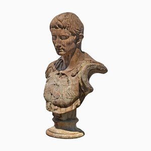 Busto scolastico in terracotta di Cesare Ottaviano, Italia, inizio XX secolo