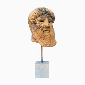 Zeus Di Capo Artemision, Terracotta Head, Cronide, Early 20th Century