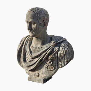 Statue Jules César des Musées du Vatican, Début du 20e Siècle, Terre Cuite