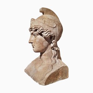 Herm aus Terrakotta aus dem frühen 20. Jahrhundert der Athena