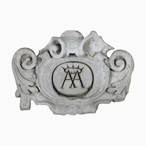 17th Century Renaissance Coat of Arms in White Carrara Marble, Italy