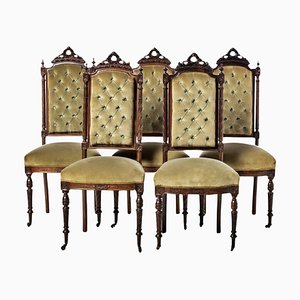 19th Century Portuguese Romantic Chairs, Set of 5