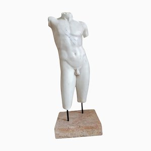 Escultura de Dorso Masculino de finales del siglo XIX en mármol de Carrara