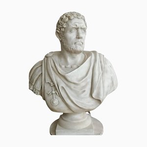 Escultura de Marco Aurelius Antoninus del siglo XX en mármol de Caracalla Carrara